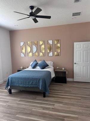 Bedroom, Interior, Wood Texture Flooring