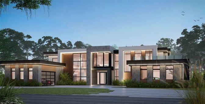 Attached, Exterior, Facade, Modern