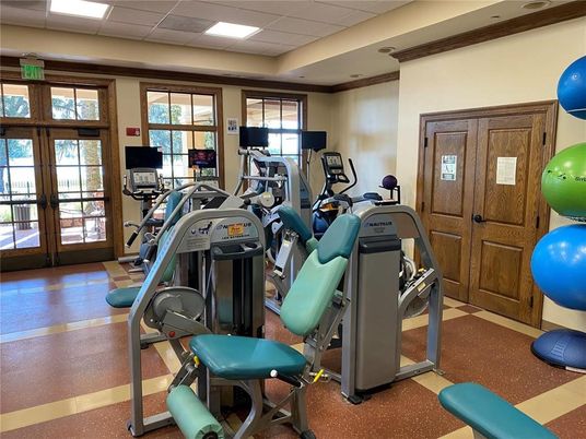 Fitness Equipment, Gym, Interior, Recessed Lighting