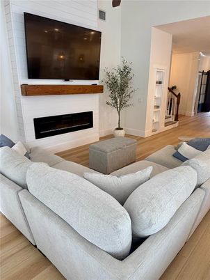 Fireplace, Interior, Living room, Wood Texture Flooring