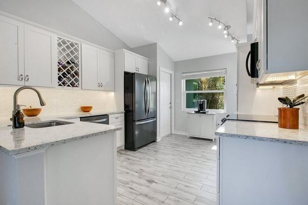 Interior, Kitchen, Wood Texture Flooring