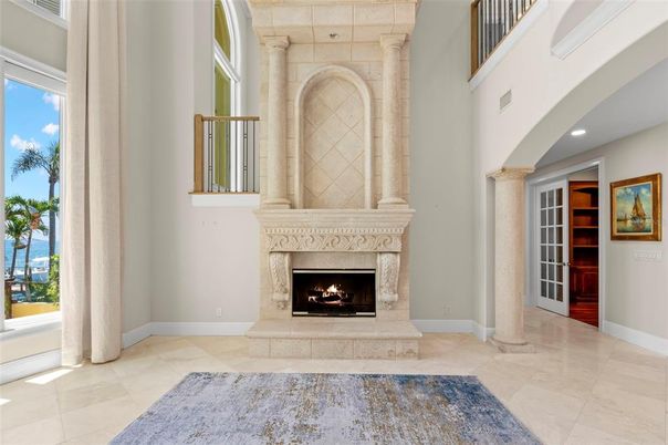 Fireplace, Interior, Recessed Lighting, Water