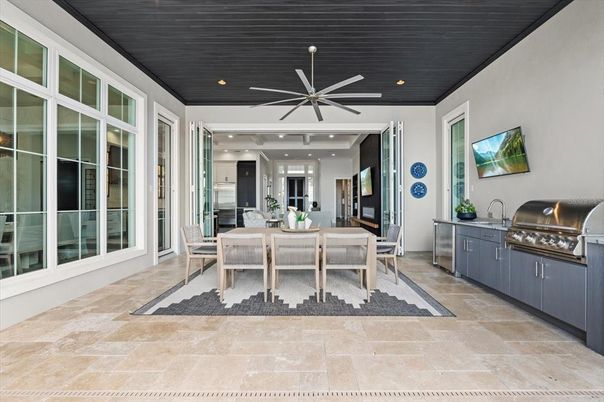 Dining room, Exterior, Interior, Recessed Lighting