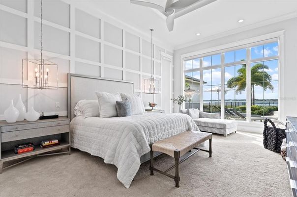 Bedroom, Interior, Pendant Lights, Recessed Lighting
