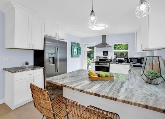 Interior, Kitchen, Pendant Lights, Stainless Steel Appliances