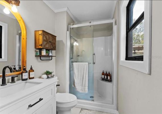 Bathroom, Glass Shower, Interior, Marble