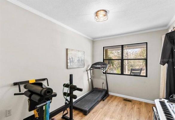 Fitness Equipment, Interior, Wood Texture Flooring