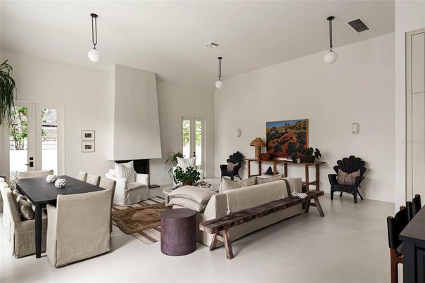 Dining room, Interior, Living room, Pendant Lights