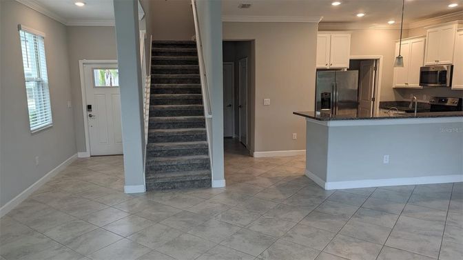 Interior, Kitchen, Pendant Lights, Recessed Lighting, Stainless Steel Appliances