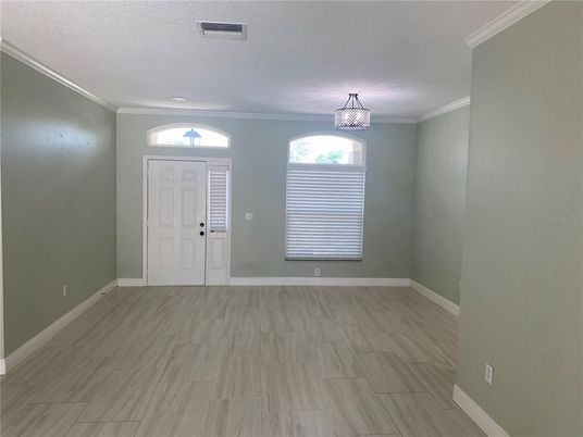 Chandelier, Empty room, Interior
