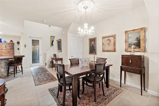 Chandelier, Dining room, Interior, Recessed Lighting
