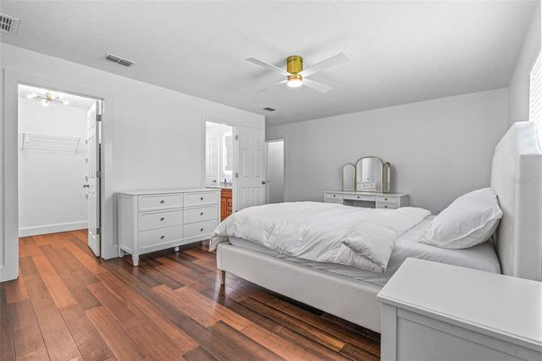 Bedroom, Interior, Wood Texture Flooring