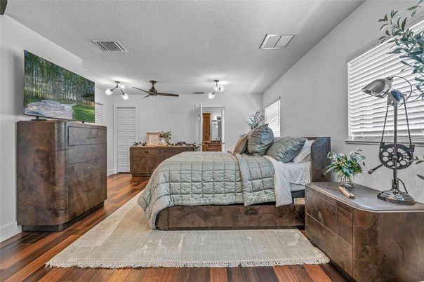 Bedroom, Interior, Wood Texture Flooring