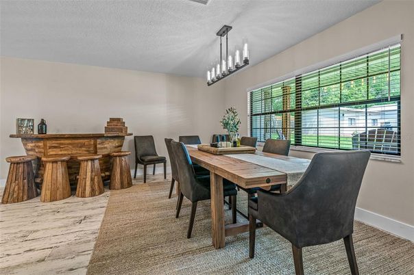 Dining room, Interior, Marble, Pendant Lights