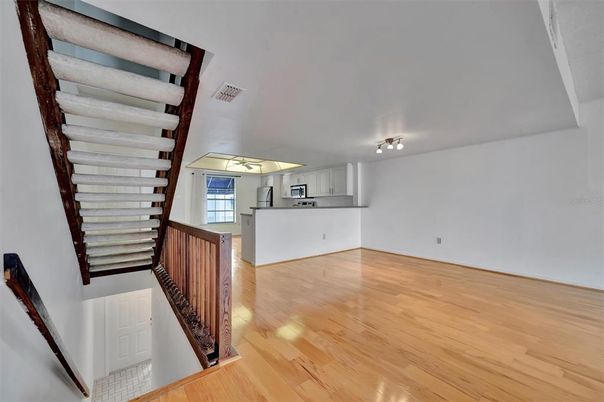 Empty room, Interior, Kitchen, Wood Texture Flooring