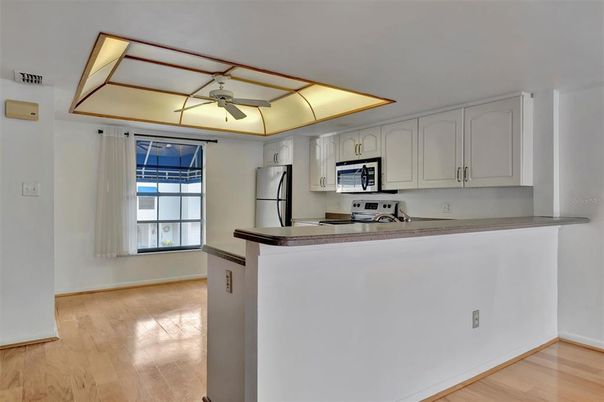 Interior, Kitchen, Wood Texture Flooring