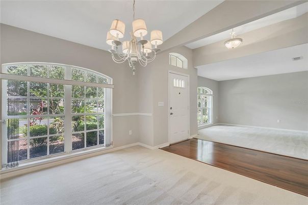 Chandelier, Empty room, Interior, Wood Texture Flooring