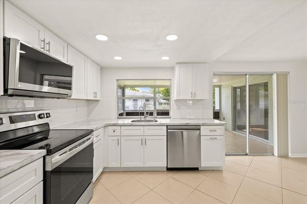 Interior, Kitchen, Recessed Lighting, Stainless Steel Appliances