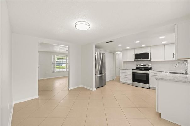 Interior, Kitchen, Recessed Lighting, Stainless Steel Appliances
