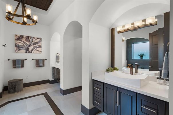 Bathroom, Chandelier, Interior