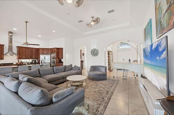 Interior, Kitchen, Living room, Recessed Lighting, Stainless Steel Appliances
