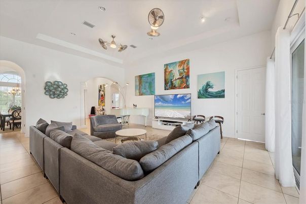 Interior, Living room, Recessed Lighting