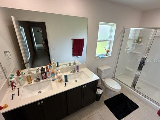 Bathroom, Dual Sink Vanities, Glass Shower, Interior