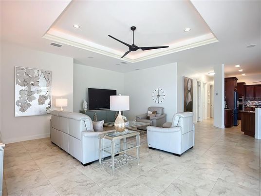Interior, Kitchen, Living room, Marble, Recessed Lighting