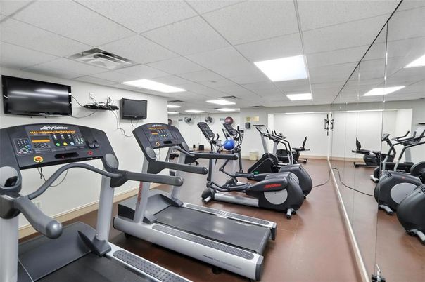 Fitness Equipment, Gym, Interior, Recessed Lighting