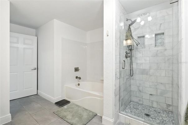 Bathroom, Glass Shower, Interior, Marble Walls