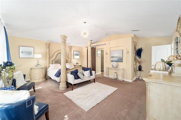 Bedroom, Chandelier, Interior
