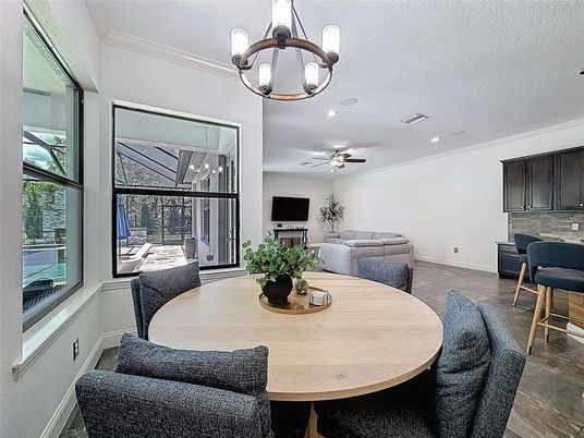 Dining room, Interior, Pendant Lights, Recessed Lighting