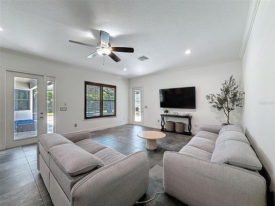 Fireplace, Interior, Living room, Recessed Lighting
