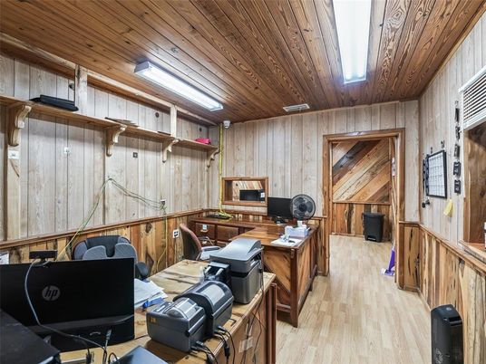 Home Office, Interior, Wooden Ceilings, Wood Texture Flooring, Wooden Walls