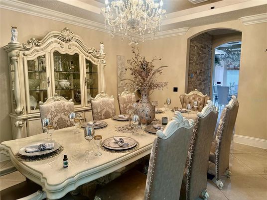Chandelier, Dining room, Interior