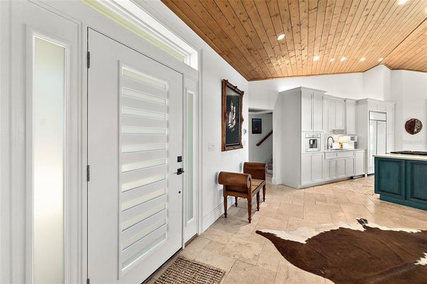 Interior, Kitchen, Recessed Lighting, Wooden Ceilings