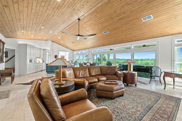 Interior, Living room, Piano, Recessed Lighting, Wooden Ceilings