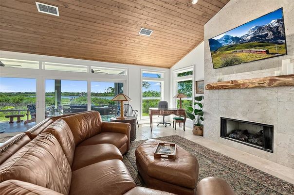 Fireplace, Interior, Living room, Wooden Ceilings