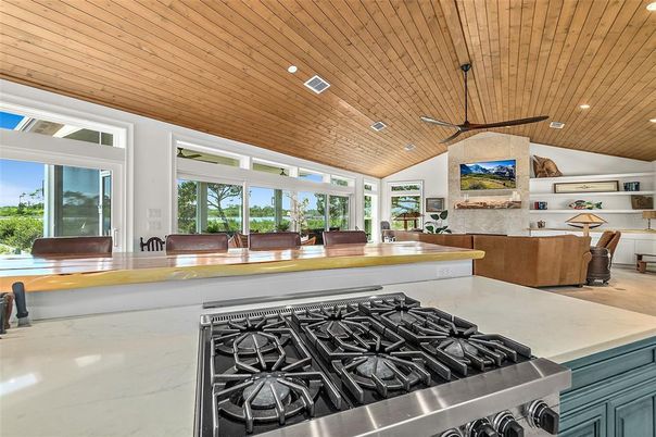 Interior, Kitchen, Recessed Lighting, Wooden Ceilings
