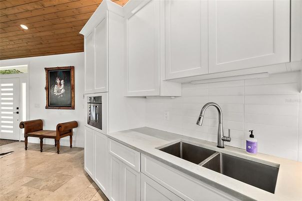 Interior, Kitchen, Recessed Lighting, Wooden Ceilings