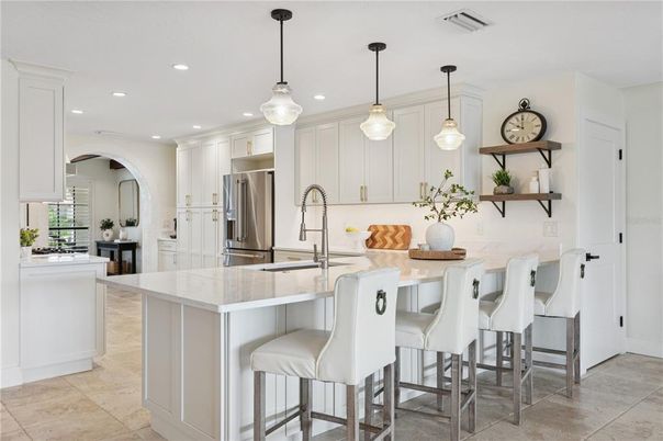 Interior, Kitchen, Pendant Lights, Recessed Lighting, Stainless Steel Appliances