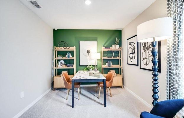 Home Office, Interior, Recessed Lighting