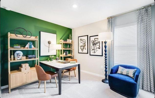 Home Office, Interior, Recessed Lighting