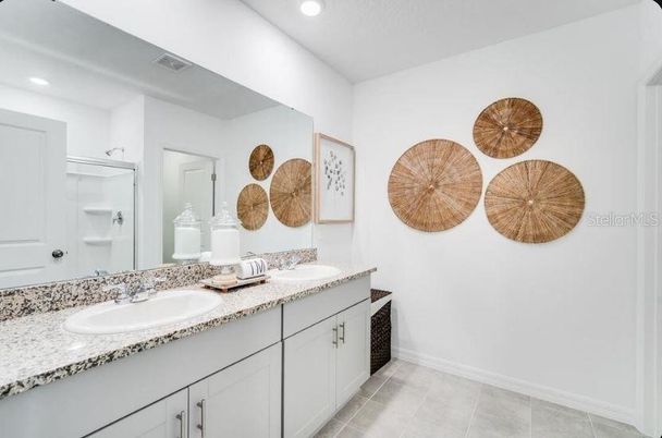 Bathroom, Dual Sink Vanities, Interior, Recessed Lighting