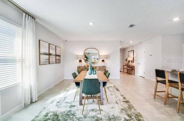 Dining room, Interior, Recessed Lighting