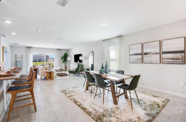 Dining room, Interior, Living room, Recessed Lighting