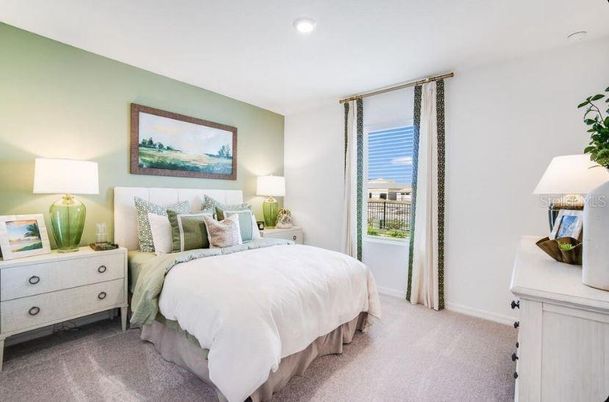 Bedroom, Interior, Recessed Lighting