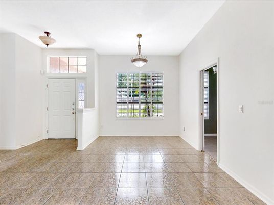 Empty room, Interior, Pendant Lights