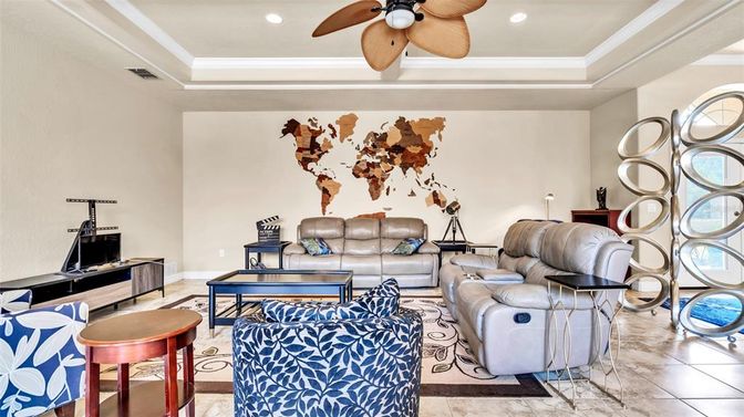 Interior, Living room, Recessed Lighting