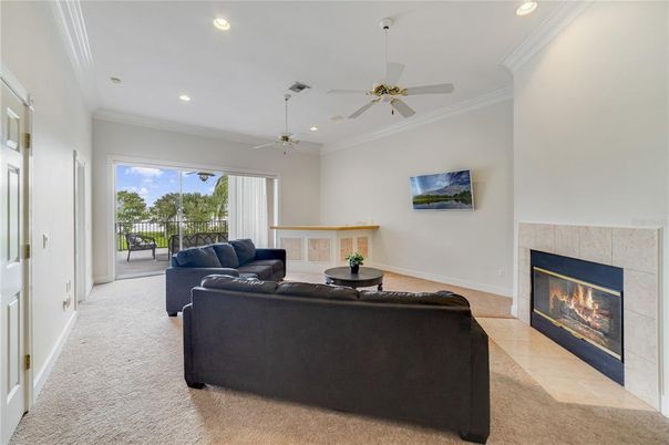 Fireplace, Interior, Living room, Recessed Lighting